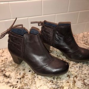 Brown Leather Angle Boot